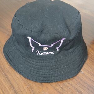 Girl's Kuromi Double sided Bucket Hat Cap Fishing Boonie Brim Visor Sun